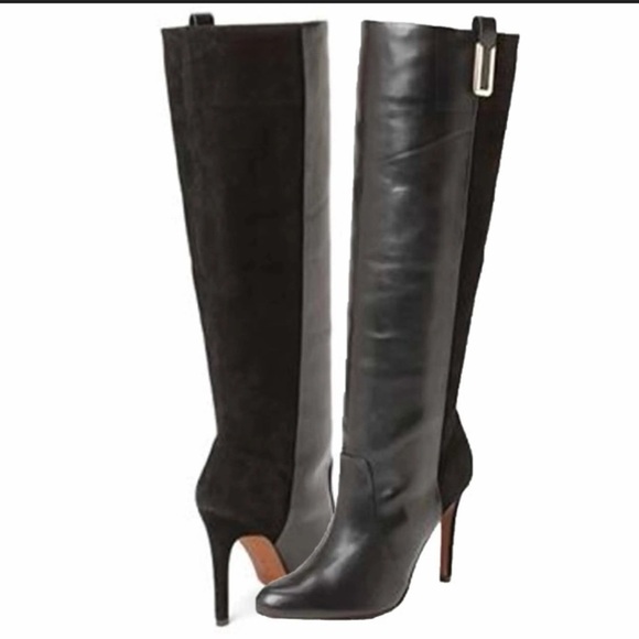 Coach Shoes - Coach Udell Vintage Black Leather Suede Boots Size 5